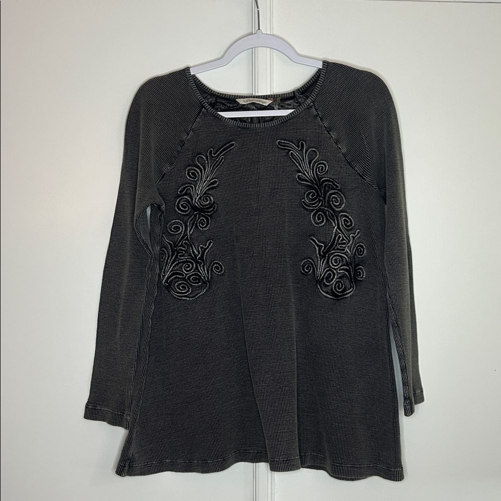 Soft Surroundings Thermal Embroidered Top - Picture 3 of 9
